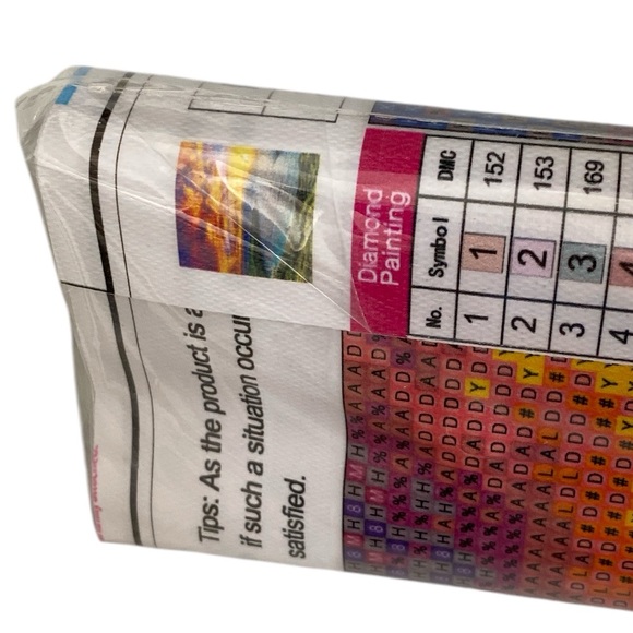 Sunset Beach DIY Diamond Painting Kit Orange and Yellow Size 30x30cm - Picture 4 of 7